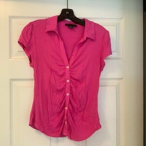 Short sleeve button down top